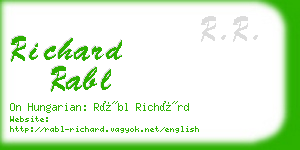 richard rabl business card